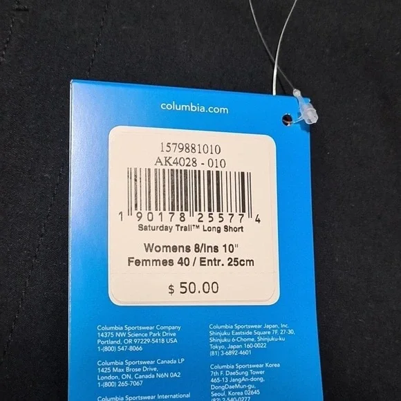 Columbia Saturday Trail Long Shorts Size 8 New - Picture 3 of 8